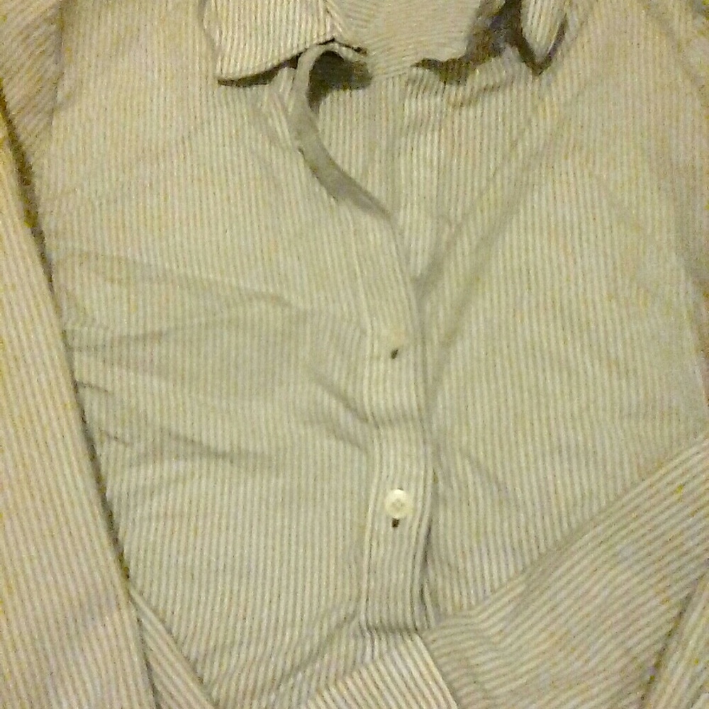 Gray pinstriped shirt